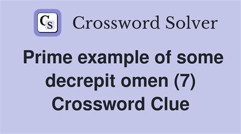 OMEN crossword clue